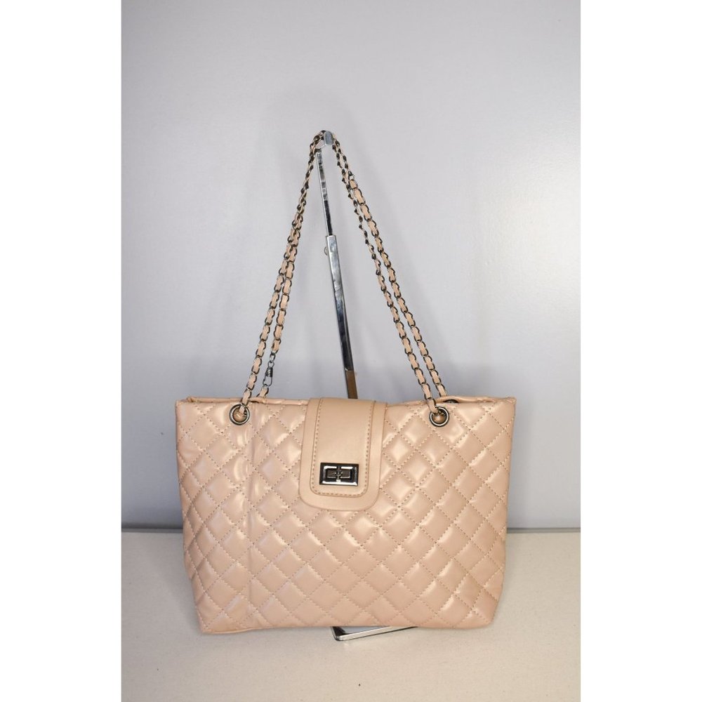 Quilted Beige Handbag